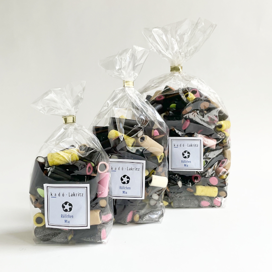 Liquorice rolls in cellglas bag