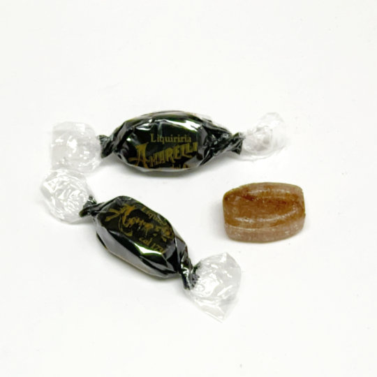 Liquorice candy with honey, italian