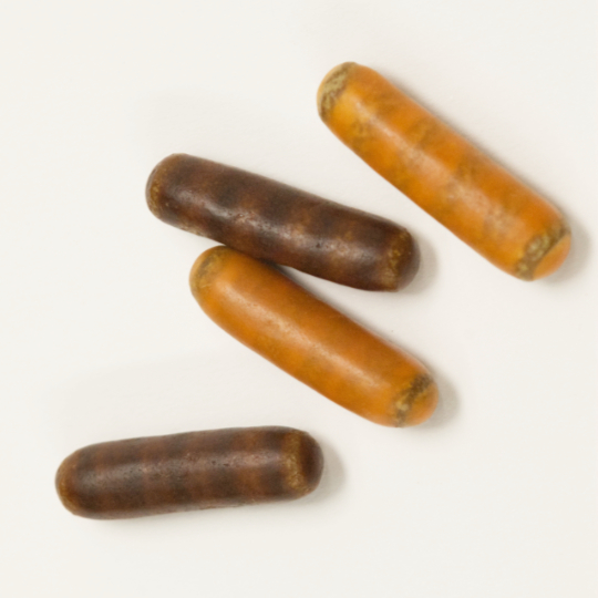 Liquorice with caramel sugar coating, danish