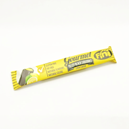 Mild liquorice bar filled with lemon, spain