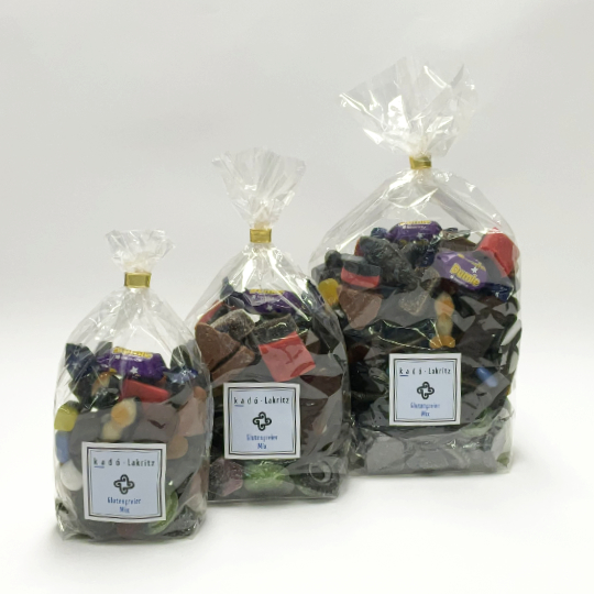 Mix of sweet and salty glutenfree liquorice across the kadó assortment