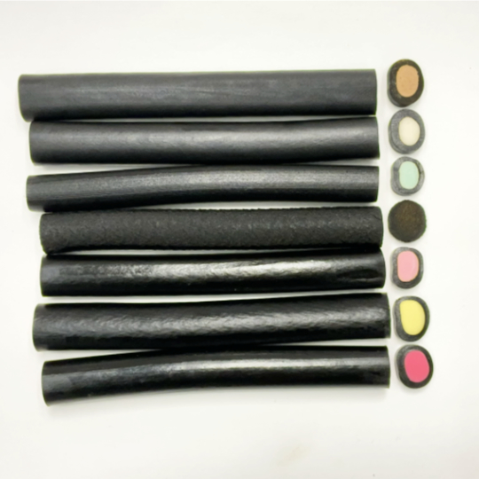 7 liquorice canes filled with lemon, orange, strawberry, apple, choco, mint and a salty black one