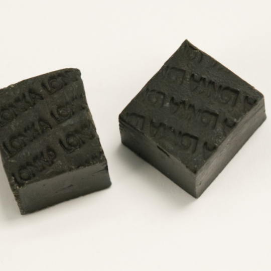 Soft liquorice cubes with vanilla, swedish