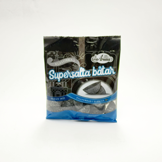 Salty liquorice carina in a bag, swedish