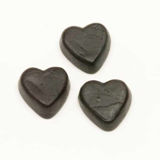 Salty liquoric-hearts with sweetener, dutch