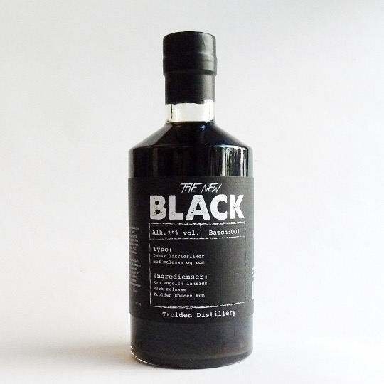 Bottle liquorice liquor with Rum and 25% alcohol, danish